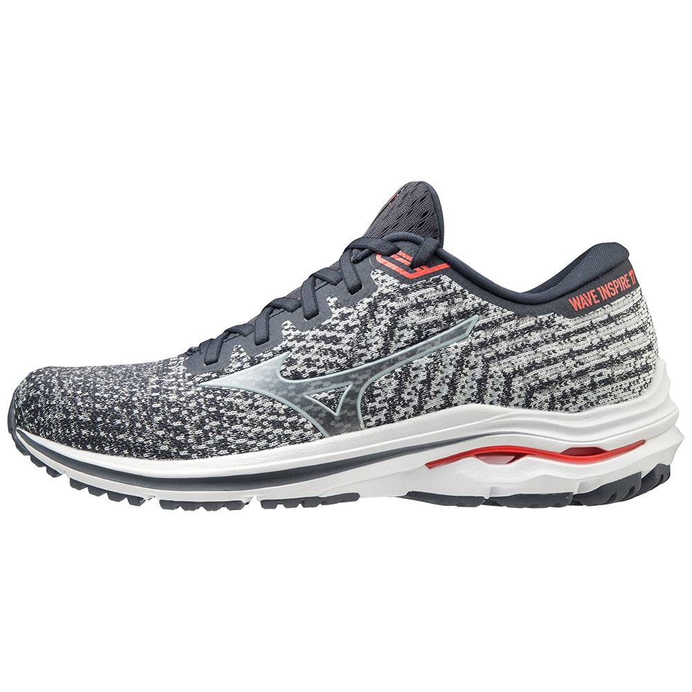 Mizuno Men's Wave Inspire 17 WAVEKNIT Running Shoes Grey/White (411307-QCV)